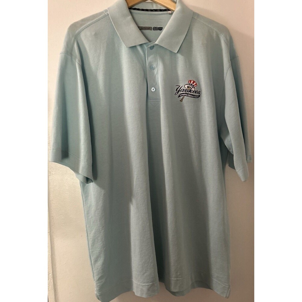 Vintage Wilkes-Barre Scranton Yankee’s Mens Polo SzXL, Light Blue Yankee Logo